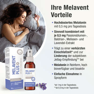Melatonin Einschlaf-Spray – hochdosiert – 0,5 mg Melatonin pro Tagesdosis – mit Pflanzenextrakten – 6 Monatsvorrat, A-Nr.: 5895757 - 03
