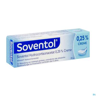 Soventol Hydrocortisonacetat Creme 0,25% 20g, A-Nr.: 5518701 - 02