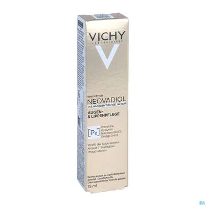 Sie sehen eine Packung Vichy Neovadiol Augen +lippenpflege 15ml, Produktbild: 06 Vichy Neovadiol Augen +lippenpflege 15ml, A-Nr.: 5644446 - 06