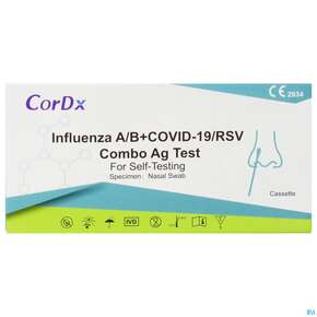 Diagnostika U.zubehoer Influenza/b Rsv Covid Ag Cordx Kombitest Schnelltest 1st, A-Nr.: 5731814 - 01