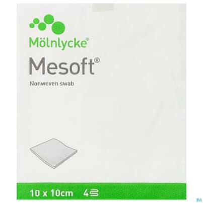 Vlieskompressen Mesoft Unsteril 10x 10cm 100st, A-Nr.: 1652213 - 01