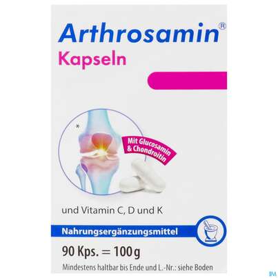 Arthrosamin Kapseln Glucosamin +chondroitin +vitamin K 90st, A-Nr.: 2983679 - 01