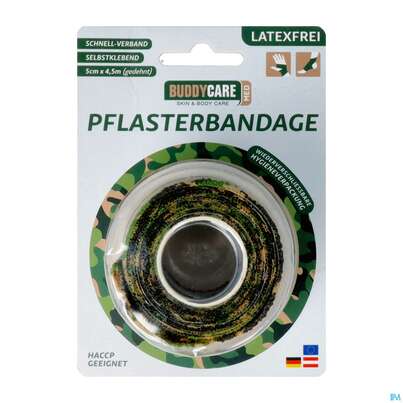 Buddycare Pflasterbandage Med Latexfrei Flexibel Kohaesiv 5cmx 4,5m Camou Gruen 1st, A-Nr.: 5289436 - 02