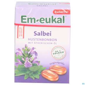 Em-eukal Bonbons Zuckerfrei Salbei Box 50g, A-Nr.: 5334846 - 01