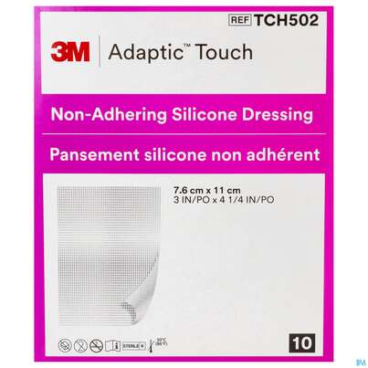 Wundverband Adaptic/silikon Touch Nicht Haftend 7,6x 11cm Nr Tch502 10st, A-Nr.: 3837201 - 01