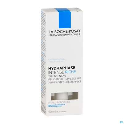 Sie sehen eine Packung La Roche Posay Gesichtspflege Hydraphase/intense Reichh.trockene Haut 50ml, Produktbild: 03 La Roche Posay Gesichtspflege Hydraphase/intense Reichh.trockene Haut 50ml, A-Nr.: 3443465 - 03