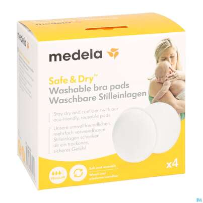 Sie sehen eine Packung Stilleinlagen -medela Waschbar 4st, Produktbild: 04 Stilleinlagen -medela Waschbar 4st, A-Nr.: 1543197 - 04