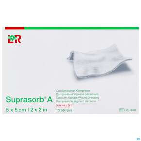 Kompressen Suprasorb/steril A Calzium-alginat 5x 5cm 10st, A-Nr.: 2203322 - 01