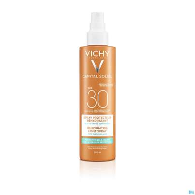 Sie sehen eine Packung Sonnenprodukte Vichy/capital Soleil Multi Protect Spray F30 200ml, Produktbild: 02 Sonnenprodukte Vichy/capital Soleil Multi Protect Spray F30 200ml, A-Nr.: 5054294 - 02