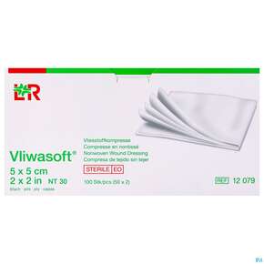 Vlieskompressen Vliwasoft 6fach Steril 5x 5cm 2st, A-Nr.: 1372703 - 01