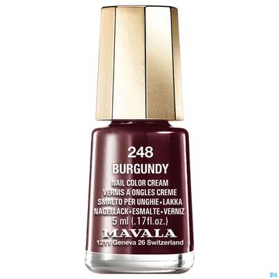 Sie sehen eine Packung Mavala Nagellacke 248 Burgundy 5ml, Produktbild: 04 Mavala Nagellacke 248 Burgundy 5ml, A-Nr.: 3416474 - 04
