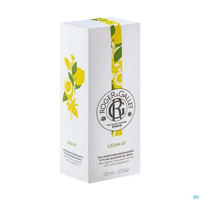 Sie sehen eine Packung Roger&gallet Cédrat Duftendes Wohlfühl-wasser 100ml, Produktbild: 08 Roger&gallet Cédrat Duftendes Wohlfühl-wasser 100ml, A-Nr.: 5668932 - 08