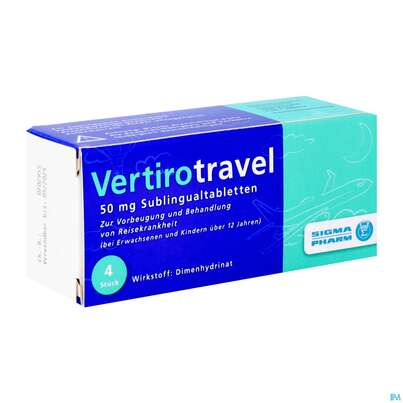 VERTIROTRAVEL SUBTBL 50MG 4ST, A-Nr.: 4963557 - 02