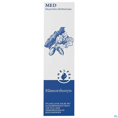 Sie sehen eine Packung Helfe Haemorrhozyn Salbe Med 50g, Produktbild: 01 Helfe Haemorrhozyn Salbe Med 50g, A-Nr.: 5643168 - 01