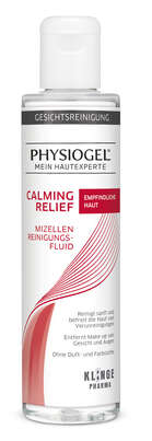 Sie sehen eine Packung PHYSIOGEL Calming Relief Mizellen Reinigungsfluid für empfindliche Haut, Produktbild: 01 PHYSIOGEL Calming Relief Mizellen Reinigungsfluid für empfindliche Haut, A-Nr.: 5388411 - 01