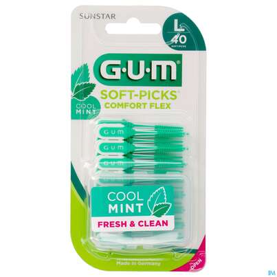 Sie sehen eine Packung Interdentalbuersten Gum Soft-picks Minty Large Nr 67 40st, Produktbild: 01 Interdentalbuersten Gum Soft-picks Minty Large Nr 67 40st, A-Nr.: 5723513 - 01