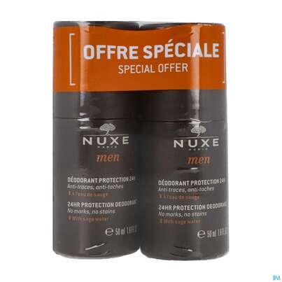 Sie sehen eine Packung Nuxe Men Deodorant Duo 50ml 2st, Produktbild: 02 Nuxe Men Deodorant Duo 50ml 2st, A-Nr.: 5479504 - 02