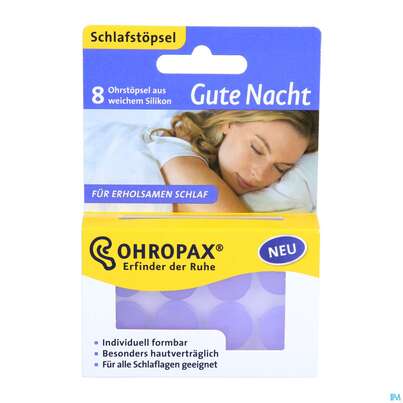 Ohrenschutz Ohropax Schlafstoepsel Silicon Gute Nacht Lavendel 8st, A-Nr.: 5756820 - 01