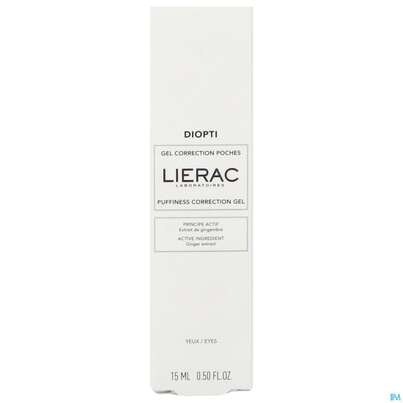 Sie sehen eine Packung Lierac Diopti Poches Puffines Correction Gel 15ml, Produktbild: 01 Lierac Diopti Poches Puffines Correction Gel 15ml, A-Nr.: 5849007 - 01