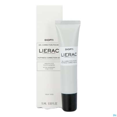 Sie sehen eine Packung Lierac Diopti Poches Puffines Correction Gel 15ml, Produktbild: 03 Lierac Diopti Poches Puffines Correction Gel 15ml, A-Nr.: 5849007 - 03