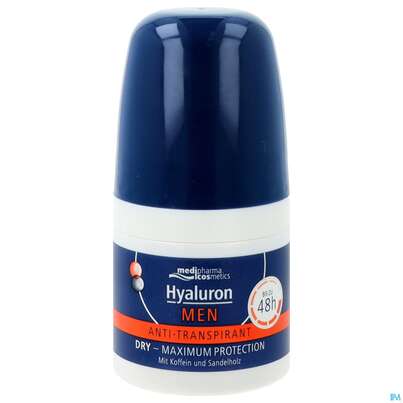 Sie sehen eine Packung Hyaluron Deo Roll-on Men 50ml, Produktbild: 01 Hyaluron Deo Roll-on Men 50ml, A-Nr.: 5159372 - 01