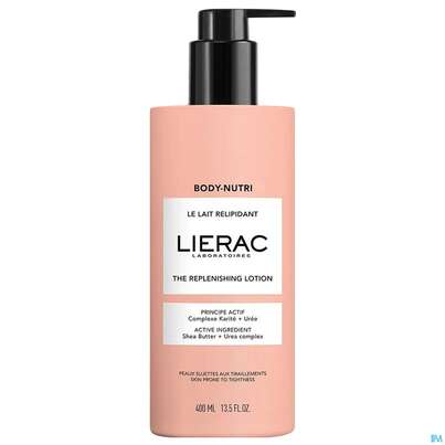 Sie sehen eine Packung Lierac Body-nutri The Replenishing Lotion Auffuellend 400ml, Produktbild: 01 Lierac Body-nutri The Replenishing Lotion Auffuellend 400ml, A-Nr.: 5849740 - 01