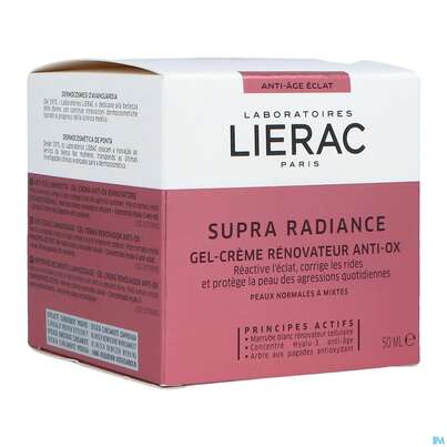 Sie sehen eine Packung Lierac Supra Radiance Gel Creme 50ml, Produktbild: 02 Lierac Supra Radiance Gel Creme 50ml, A-Nr.: 4839952 - 02