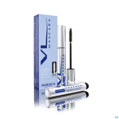 Sie sehen eine Packung Mavala Mascara Waterproof Vl/noir (schwarz) 12ml, Produktbild: 03 Mavala Mascara Waterproof Vl/noir (schwarz) 12ml, A-Nr.: 3144774 - 03