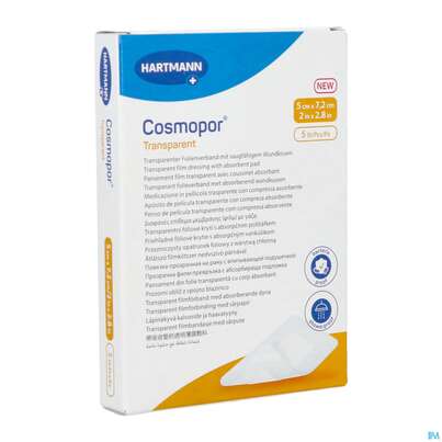 Wundverband Cosmopor Transparent 5x 7,2cm 5st, A-Nr.: 5789989 - 02