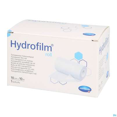 Sie sehen eine Packung Wundverband Fixierfolie Hydrofilm Roll Unsteril 10mx10cm 1st, Produktbild: 04 Wundverband Fixierfolie Hydrofilm Roll Unsteril 10mx10cm 1st, A-Nr.: 3289461 - 04