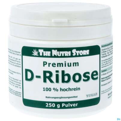 Sie sehen eine Packung D-ribose Pulver 100% Rein Vegan 250g, Produktbild: 01 D-ribose Pulver 100% Rein Vegan 250g, A-Nr.: 3821766 - 01