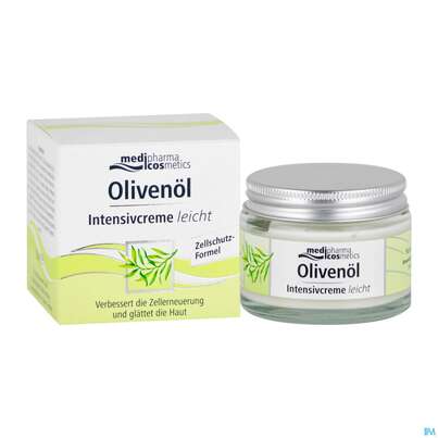 Sie sehen eine Packung Oliven Oel Dr.theiss Intensiv Creme Leicht 50ml, Produktbild: 06 Oliven Oel Dr.theiss Intensiv Creme Leicht 50ml, A-Nr.: 3966016 - 06