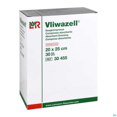 Vliwazell Saugkompresse Steril 20x 25cm 30st, A-Nr.: 3588962 - 02
