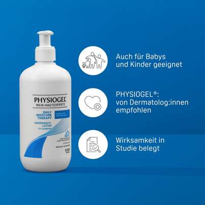 Sie sehen eine Packung PHYSIOGEL® Daily Moisture Therapy Handwaschlotion, Produktbild: 04 PHYSIOGEL® Daily Moisture Therapy Handwaschlotion, A-Nr.: 5460284 - 04