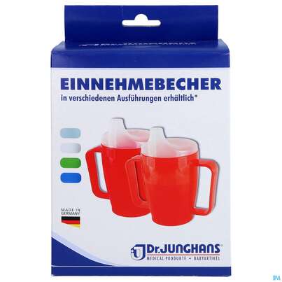 Trinkbecher -healthcare24/set 250ml +2deckel 4+12mm 2 Griff Weiss Ju 29 1st, A-Nr.: 3096408 - 01