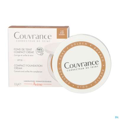 Sie sehen eine Packung Avene Couvrance Kompakt Creme-make-up Gold 1.4 8,5g, Produktbild: 11 Avene Couvrance Kompakt Creme-make-up Gold 1.4 8,5g, A-Nr.: 5862410 - 11