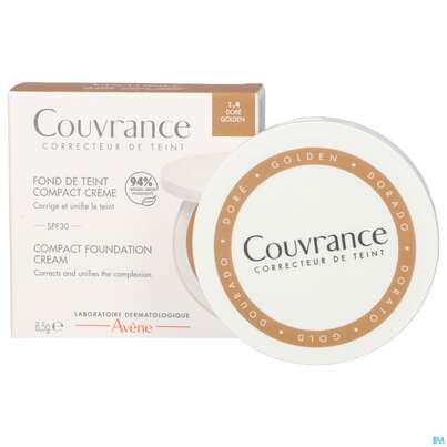 Sie sehen eine Packung Avene Couvrance Kompakt Creme-make-up Gold 1.4 8,5g, Produktbild: 14 Avene Couvrance Kompakt Creme-make-up Gold 1.4 8,5g, A-Nr.: 5862410 - 14