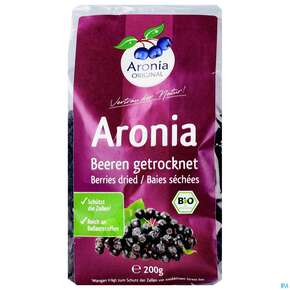 Aronia Original Bio Aroniabeeren Getrocknet O.zucker &amp;amp; Ungeschwef. 200g, A-Nr.: 4137316 - 01