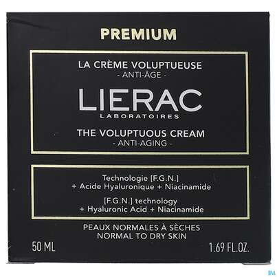 Sie sehen eine Packung Lierac Premium The Voluptuous Cream 50ml, Produktbild: 01 Lierac Premium The Voluptuous Cream 50ml, A-Nr.: 5839368 - 01