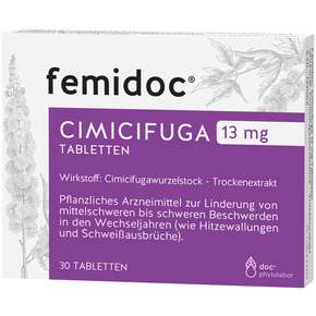 femidoc CIMICIFUGA 13 mg Filmtabletten, A-Nr.: 5533787 - 01