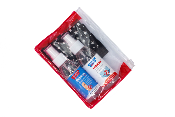 Sie sehen eine Packung Mihesa Desinfektions- und Imprägnierspray für MNS, Produktbild: 01 Mihesa Desinfektions- und Imprägnierspray für MNS, A-Nr.: 5406907 - 01