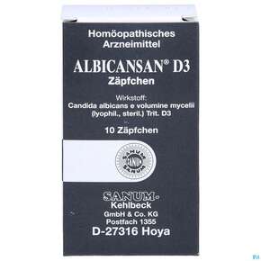 Albicansan D 3 Suppositorium 10st, A-Nr.: 2396189 - 01