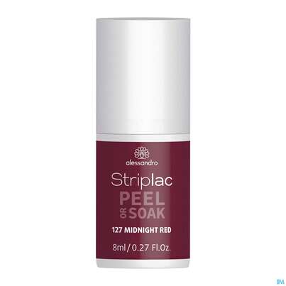 Sie sehen eine Packung Alessandro Striplac Midnight Red 8ml, Produktbild: 02 Alessandro Striplac Midnight Red 8ml, A-Nr.: 5191246 - 02