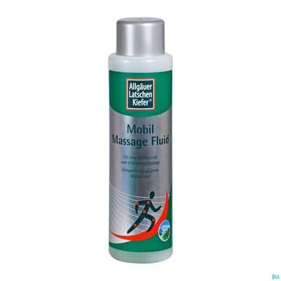Sie sehen eine Packung Allgäuer Latschenkiefer Mobil Massage Fluid 500ml, Produktbild: 02 Allgäuer Latschenkiefer Mobil Massage Fluid 500ml, A-Nr.: 2077136 - 02