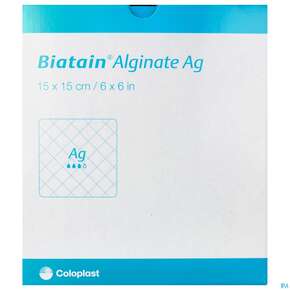 Biatain/ag Alginatkompresse Steril/+silber 15x15cm Nr 37 10st, A-Nr.: 4050963 - 01