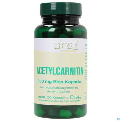 Bios Acetylcarnitin 250mg 100 Kapseln, A-Nr.: 3992054 - 02
