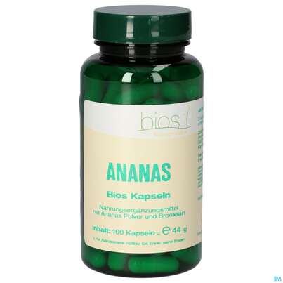 Sie sehen eine Packung Bios Ananas 100 Kapseln, Produktbild: 02 Bios Ananas 100 Kapseln, A-Nr.: 4070121 - 02