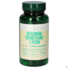 Bios Arginin/ornithin/lysin 4:3:4 100 Kapseln, A-Nr.: 4247192 - 01