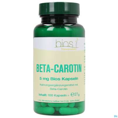 Bios Beta-carotin 5mg 100 Kapseln, A-Nr.: 3890721 - 02