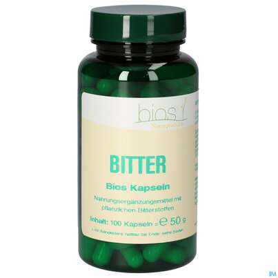 Sie sehen eine Packung Bios Bitter 100 Kapseln, Produktbild: 02 Bios Bitter 100 Kapseln, A-Nr.: 3890744 - 02